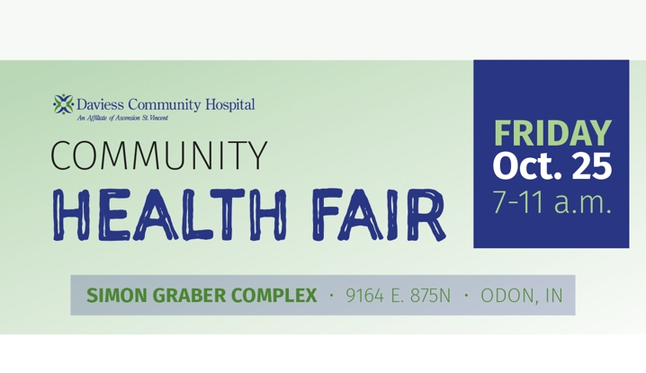 Community Health Fair set for October 25 at Simon Graber Complex
