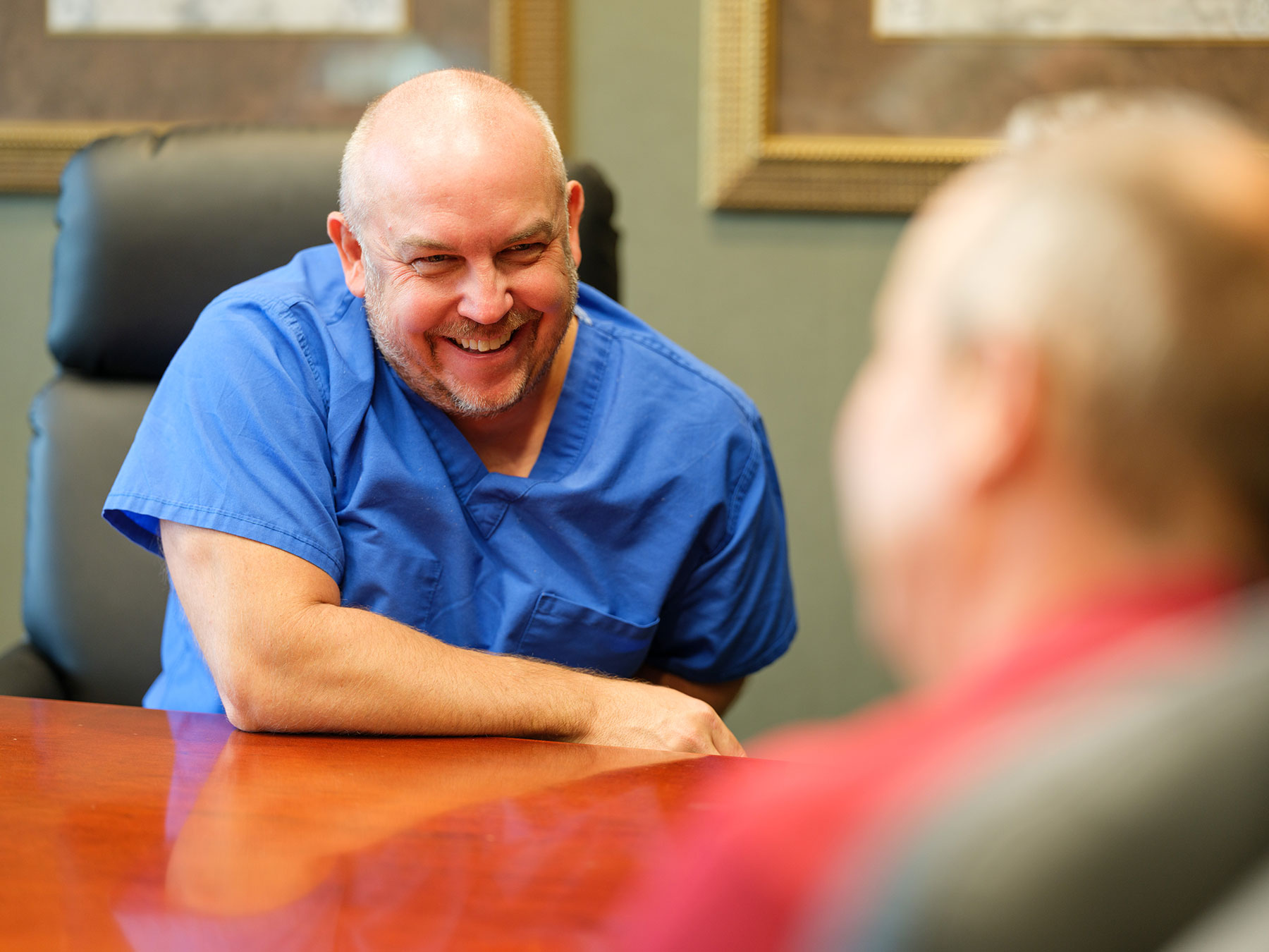 Dr. Marcus Kurucz shares a laugh with Fran and Norman
