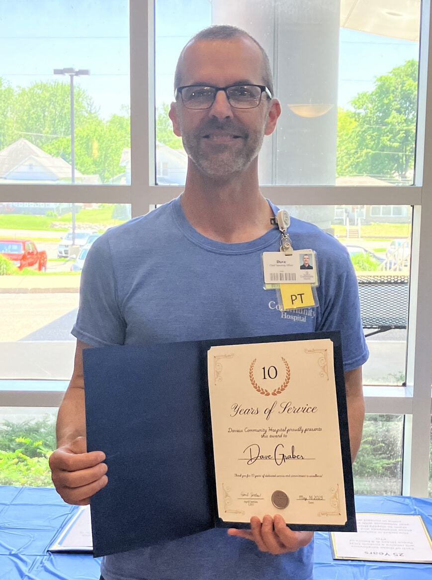 Dave Graber celebrating 10 years with DCH