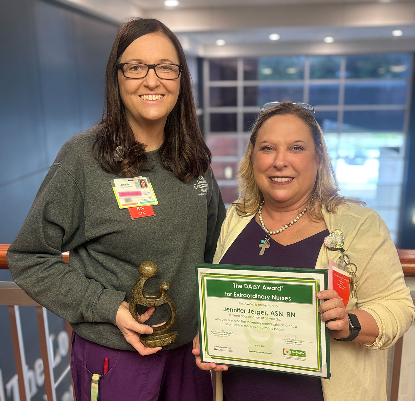 Jennifer Jerger, RN, CLC, Named DAISY Award Winner for Q2 2025
